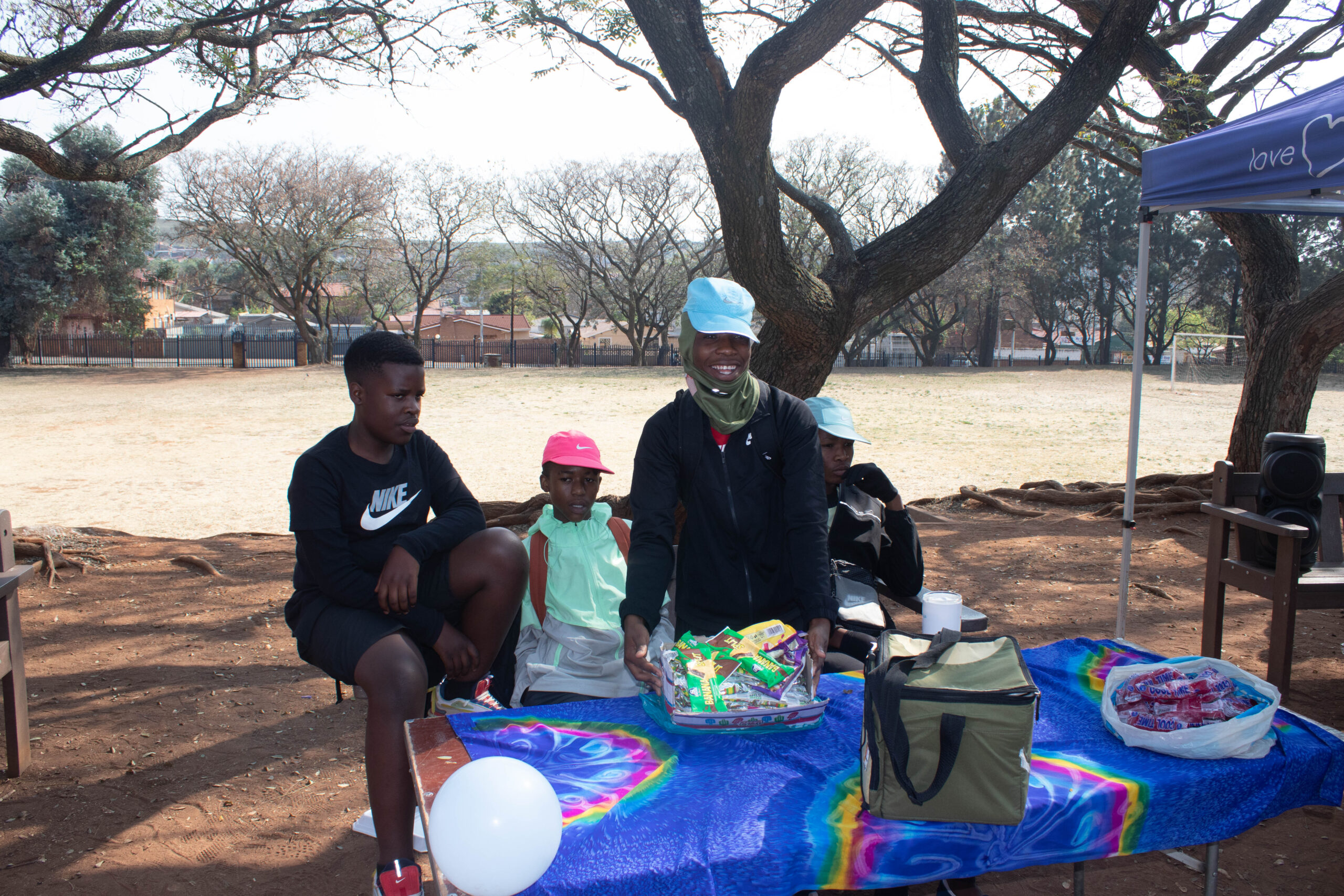 Learners enjoying Market Day on the school field